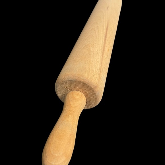 VTG Farmhouse 23" Wood Rolling Pin Heavy XL 2.5" Diameter Birdseye Maple Baking - Picture 2 of 5